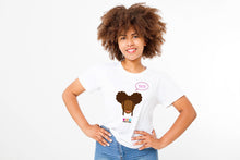 Load image into Gallery viewer, Kinky Curly and Proud Cartoon Tee (puffs)
